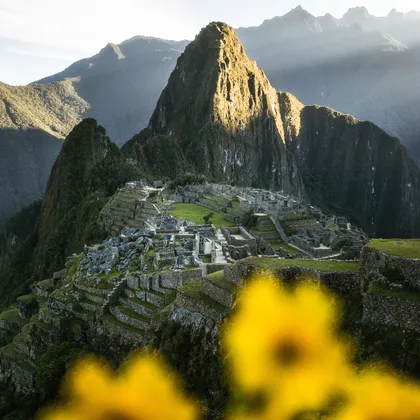 Sunrise at Machu Picchu - Machu Picchu citadel architecture - Machu Picchu tour 2 days by train from Cusco Sunrise at Machu Picchu - Machu Picchu citadel architecture - Machu Picchu tour 2 days by train from Cusco
