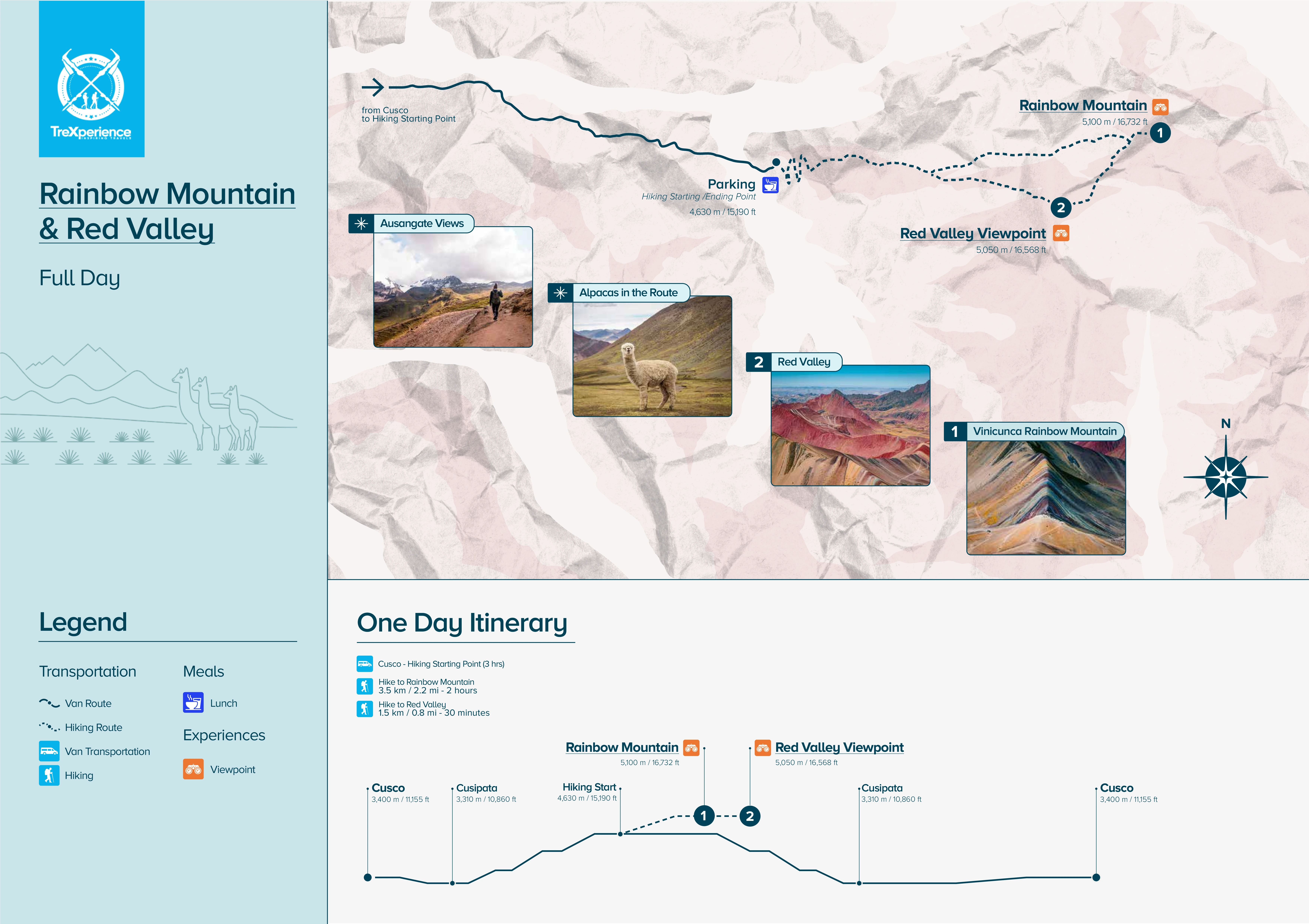 Rainbow Mountain Peru map rainbow mountain peru map | TreXperience