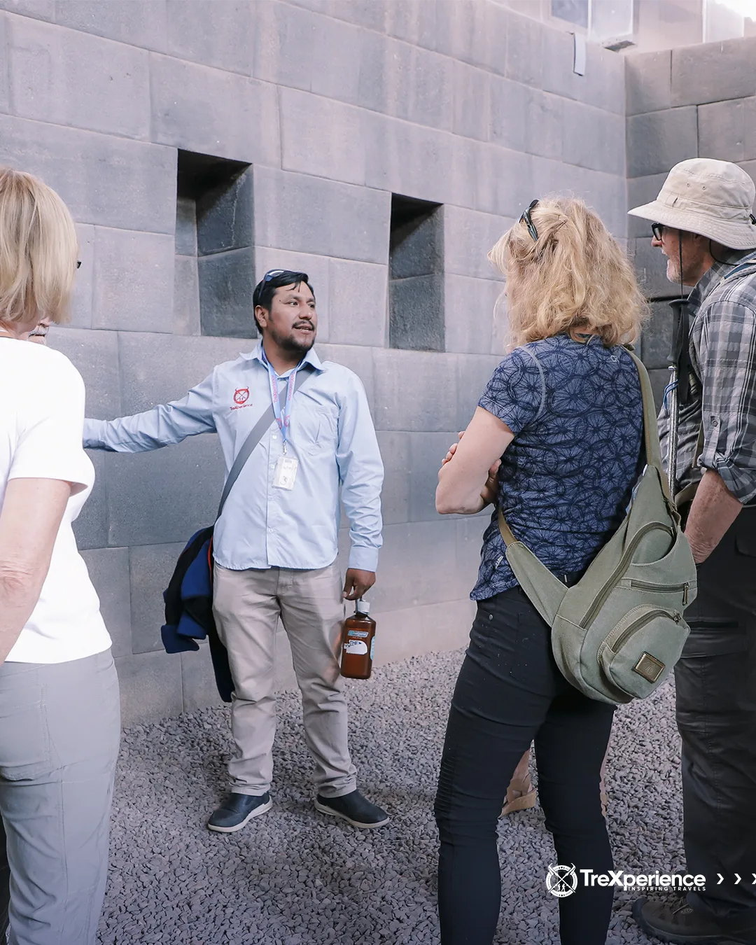 Qoricancha Temple Tour Guide speaking to tourists in Qoricancha Temple, Cusco | TreXperience