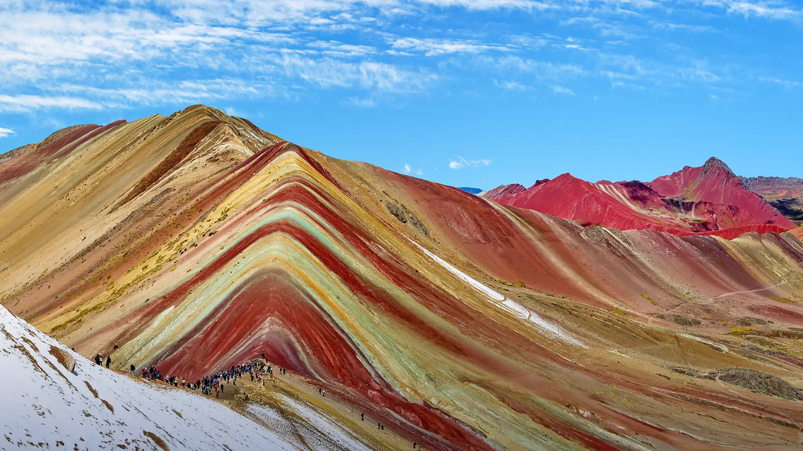 Rainbow Mountain with snow Rainbow Mountain with snow - Cusco Travel Guide | TreXperience