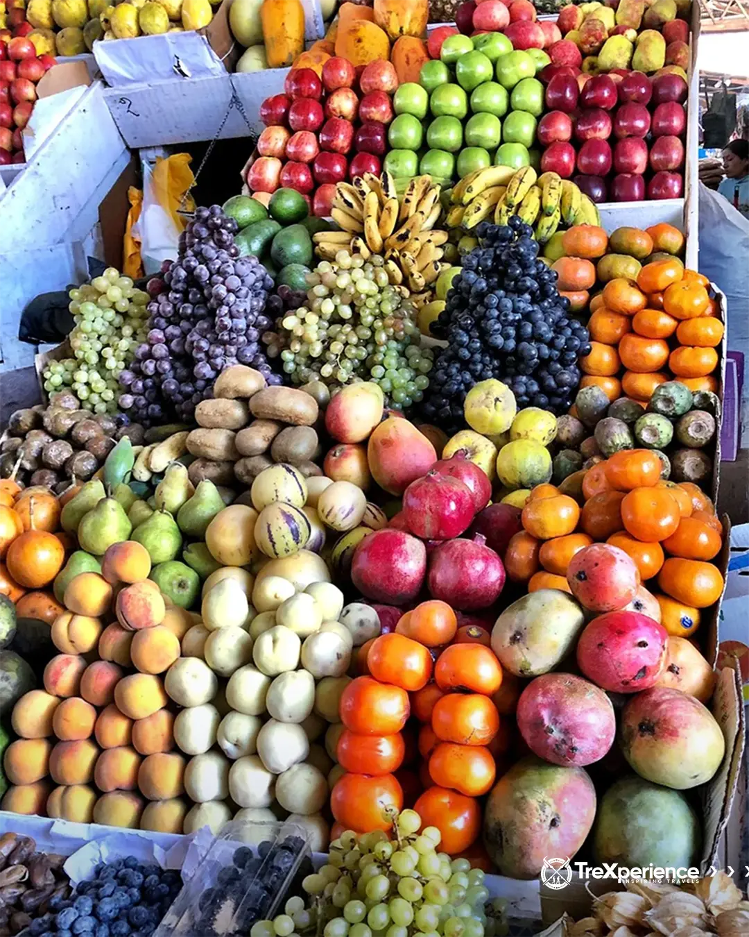 Fruit stand at San Pero Market in Cusco Fruit stand at San Pero Market in Cusco | TreXperience