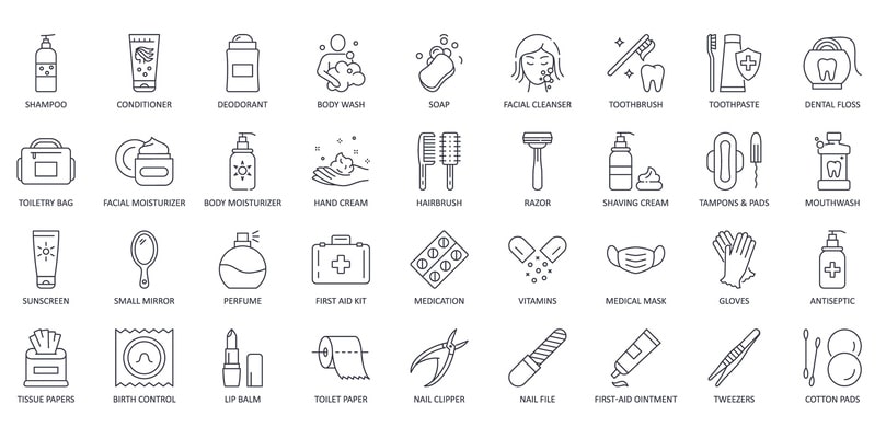 Toiletries for Salkantay Trek